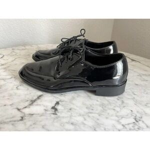 Pronto Uomo Mens Vegan Patent Leather Oxford Loafers Size 9 D